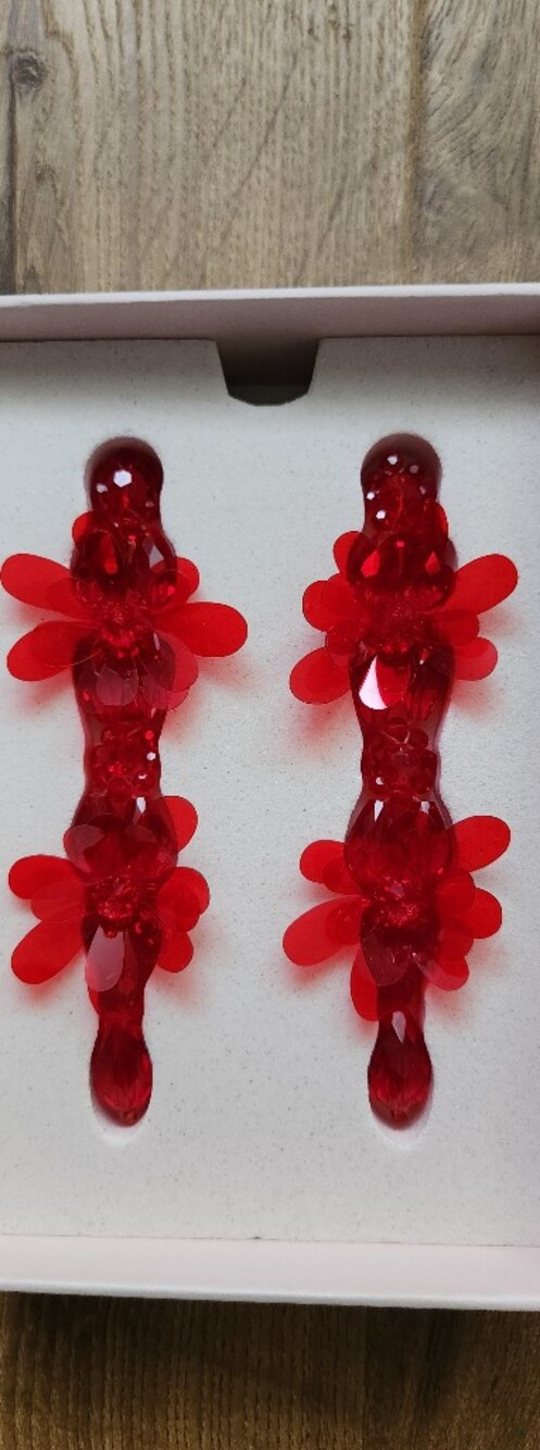 Simone Rocha and H&M Red Floral Drop Earrings